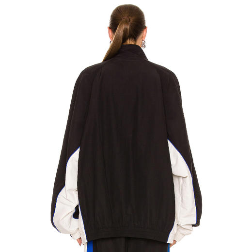 BALENCIAGA 巴黎世家 女士尼龙 Sporty B 徽标印花运动服外套夹克 黑色 698875 TKO48 0100 商品图2