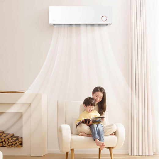 【小米热销】小米（MI）米家空调鎏金版1.5匹新一级能效语音控制巨省电变频冷暖智能清洁自然风壁挂卧室挂机KFR-35GW/D1A1 商品图3