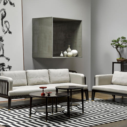 灵芝高低圆茶几 商品图1