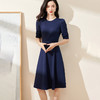 剩M/L 米思阳复古A字裙春季新款时尚泡泡袖针织连衣裙 商品缩略图1
