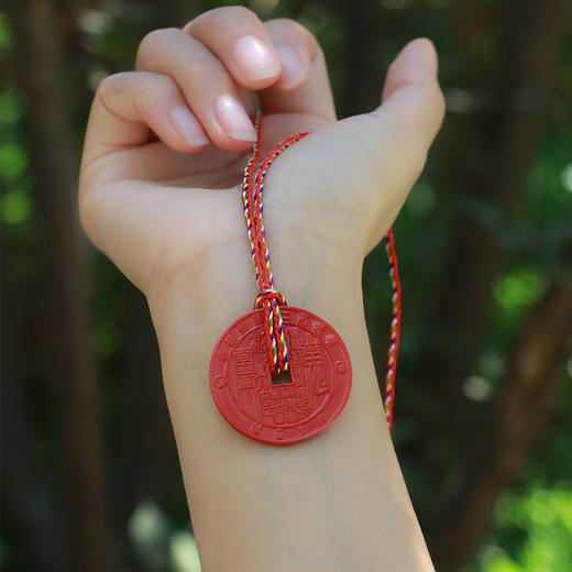 山gui花钱五岳真形吊坠朱砂北斗平安扣项链挂件 商品图4