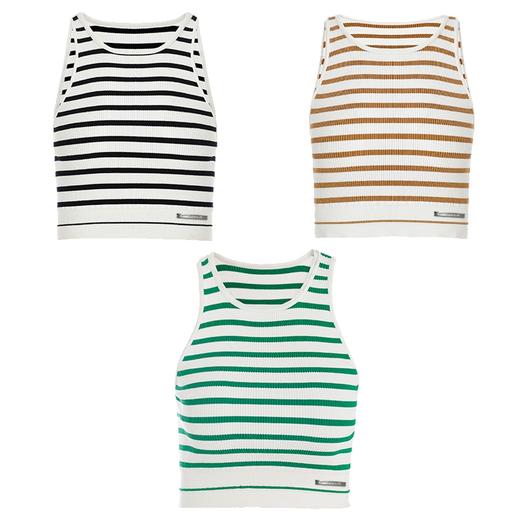 撞色条纹毛衫背心 商品图1