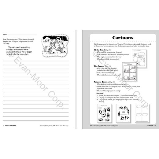 【大小爱玩】Evan-Moor Creative Writing Ideas 创造性写作思路 二到四年级 商品图3