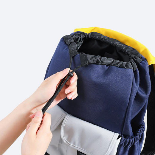 【板牙专享】作业帮时尚黄灰撞色学生书包，大容量，耐用，美观、时尚 商品图3
