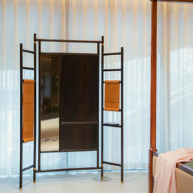 明鉴穿衣收纳镜架 穿衣镜 隔断
