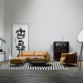 虚怀沙发组 进口真皮