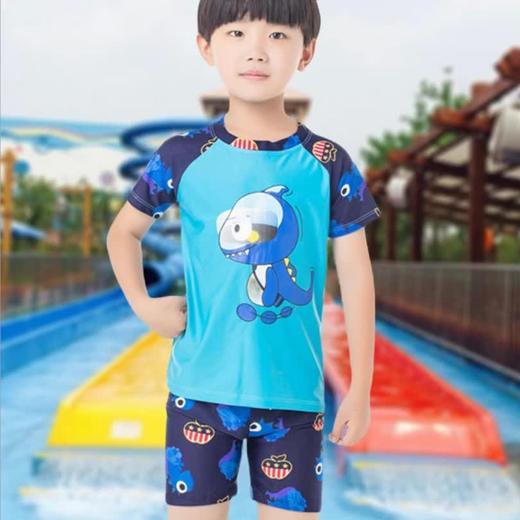 恐龙儿童泳衣男童宝宝防晒小童中大童韩可爱游泳装备分体泳裤套装 商品图0