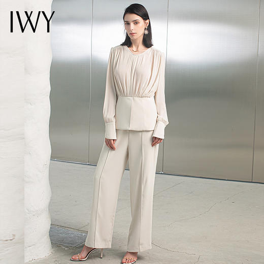 IWY/高级感衬衫套装女小众设计西装工作服高端白色商务职业装夏季CP1509 商品图1