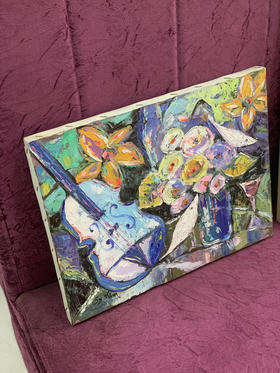 欧洲中古油画 艺术家签名 曾展出于首尔艺术馆