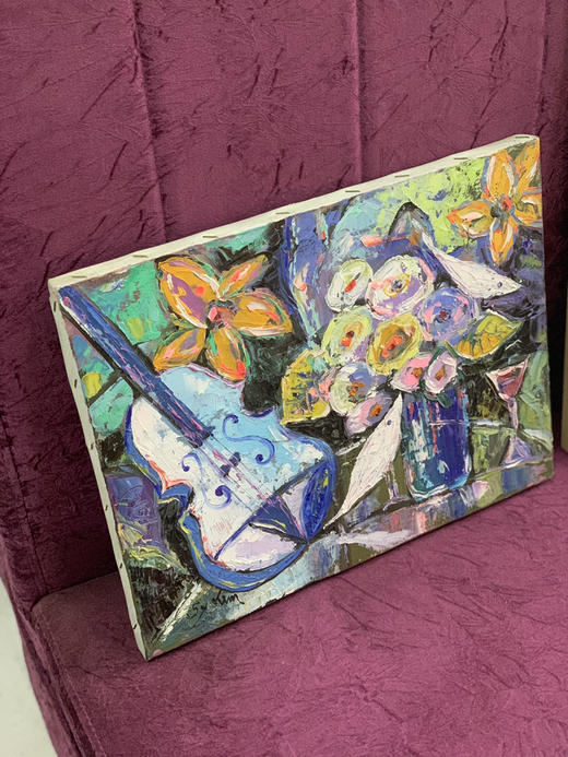 欧洲中古油画 艺术家签名 曾展出于首尔艺术馆 商品图0