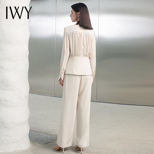 IWY/高级感衬衫套装女小众设计西装工作服高端白色商务职业装夏季CP1509 商品图3