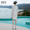 IWY/白色职业连衣裙女夏高级感修身包臀裙售楼部医美美容师工作服Q528 商品缩略图3