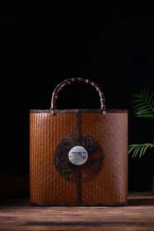 香云纱莨玉美物正方包竹编 商品图0