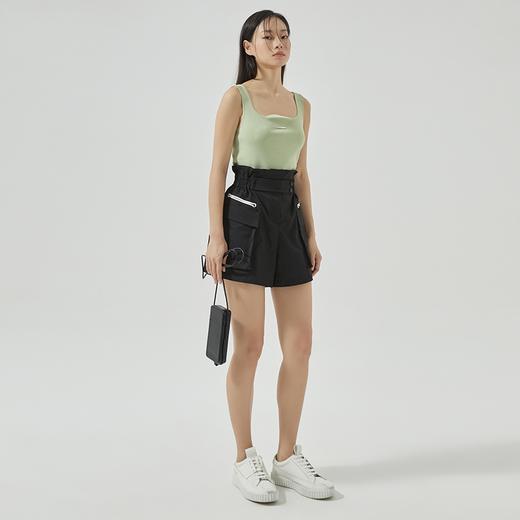 立体压胶工装口袋高腰短裤 商品图2