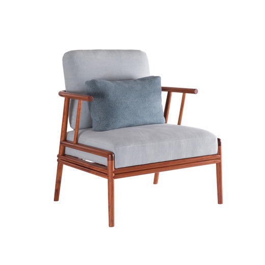 悦心沙发椅 天然棉麻软包 商品图2