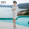IWY/白色职业连衣裙女夏高级感修身包臀裙售楼部医美美容师工作服Q528 商品缩略图2