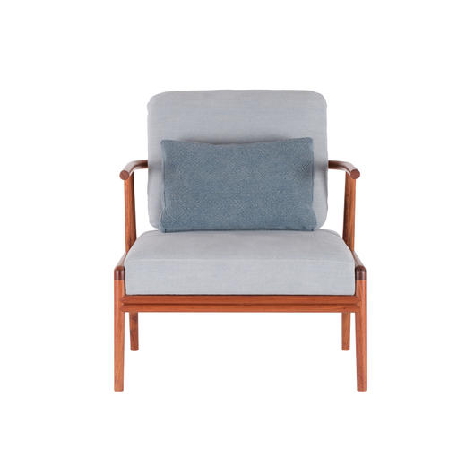 悦心沙发椅 天然棉麻软包 商品图1