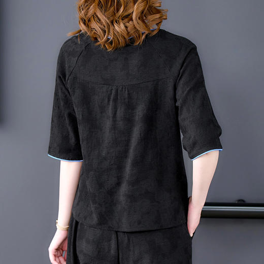 2022夏季新款复古中国风五分袖衬衫  YMF8272 商品图2