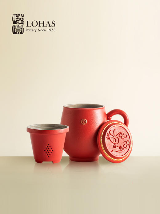 【LOHAS陆宝】岁岁丰年盖杯-富贵红 商品图3