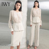 IWY/高级感衬衫套装女小众设计西装工作服高端白色商务职业装夏季CP1509 商品缩略图4