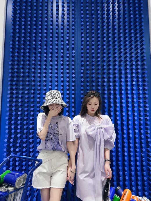 欧根纱蝴蝶结针织连衣裙 商品图1