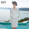 IWY/白色职业连衣裙女夏高级感修身包臀裙售楼部医美美容师工作服Q528 商品缩略图1