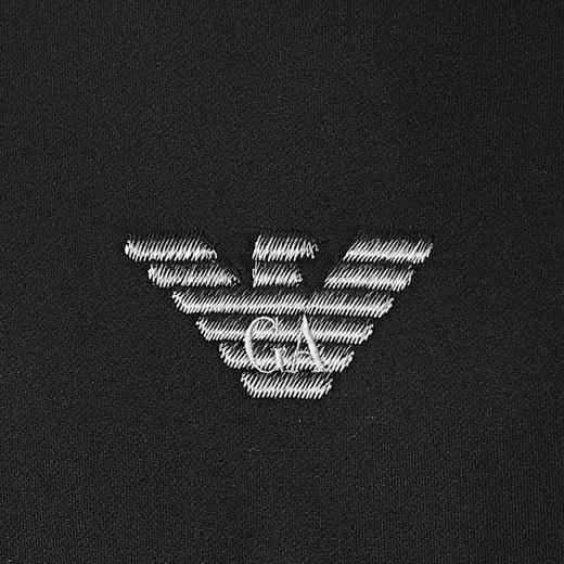 EMPORIO ARMANI 阿玛尼 男士棉质标志刺绣徽标长袖卫衣 黑色 3L1MFY 1JRIZ 0999 商品图2