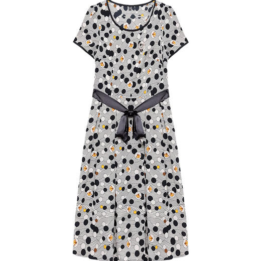 YWE  XQD19B691时尚修身贵夫人连波点衣裙 商品图4