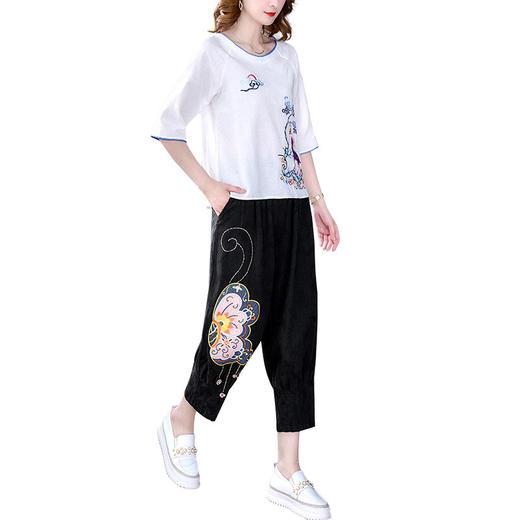 2022夏季新款复古中国风五分袖衬衫  YMF8272 商品图4