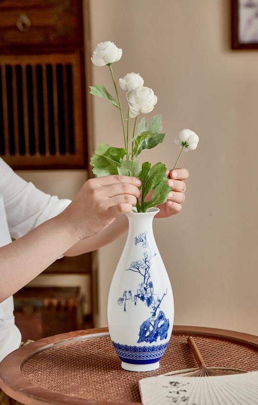富玉  陶瓷花瓶卧室陶瓷器中式居家装饰品花瓶-玉兰瓶 商品图1