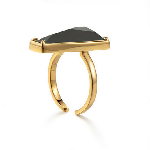 天然翡翠 墨翡翠梯形戒指 台湾设计师品牌Tracey Chen 商品图9