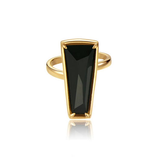 天然翡翠 墨翡翠梯形戒指 台湾设计师品牌Tracey Chen 商品图8