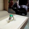 1.78克拉钻群镶vivid green祖母绿戒指 商品缩略图5