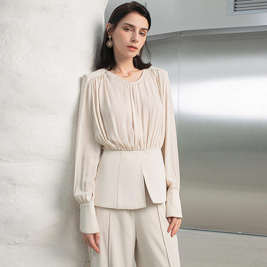 职业装长袖衬衣女早秋新款时尚气质商务正装衬衫OL套裤工作服 商品图2