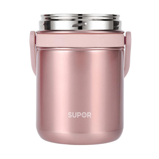 苏泊尔 保温饭盒高汤宝系列保温提锅 KF15A10玫瑰金1.5L 商品图3