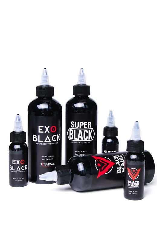 纹身色料黑色硬核极限刺青专用墨水EXO图腾黑割线黑打雾黑 商品图5