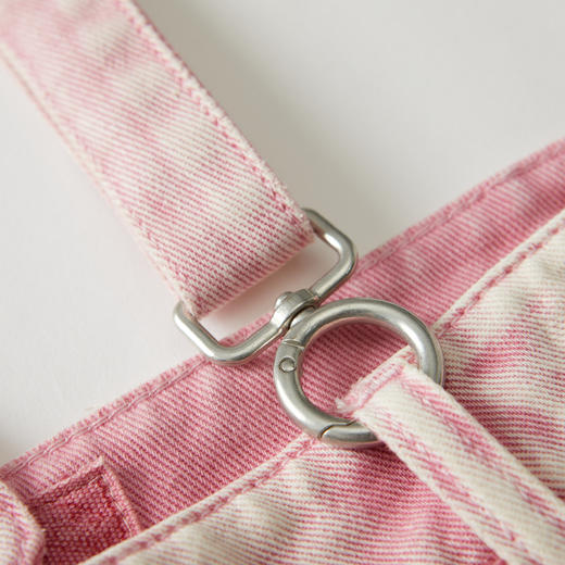 谜底2022夏季新款可拆卸背带短A廓形机车线纯棉牛仔半裙222MB0658 商品图3