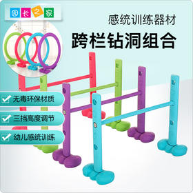 感统-跨栏钻洞组合