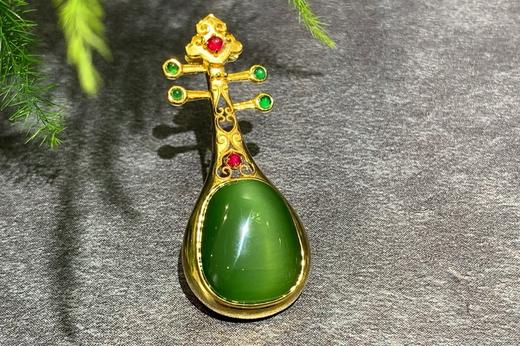 【御珠宫坊】金镶碧玉琵琶 商品图1