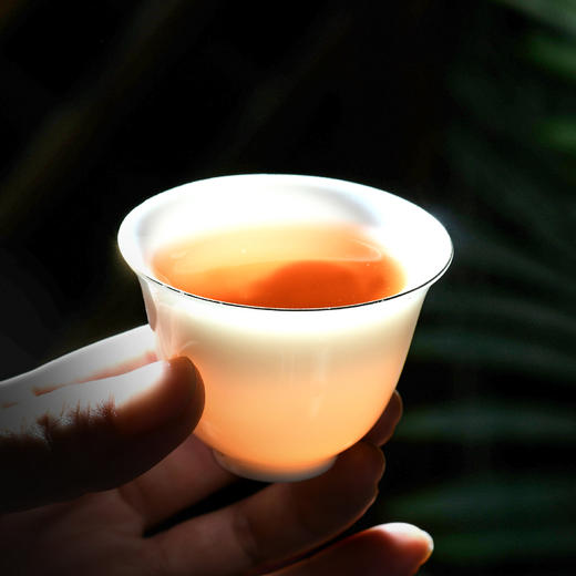 【中国红送礼佳品】珍瓷窑 羊脂玉 功夫茶具套装 红色礼盒装 商品图5