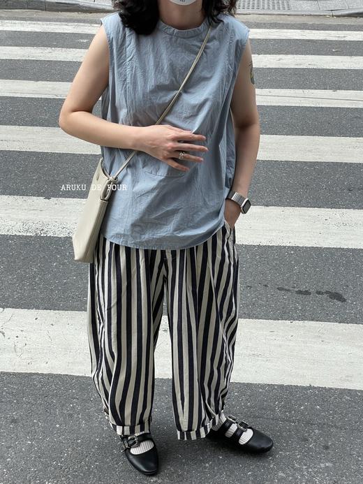 Harvesty定番条纹波波裤 商品图13