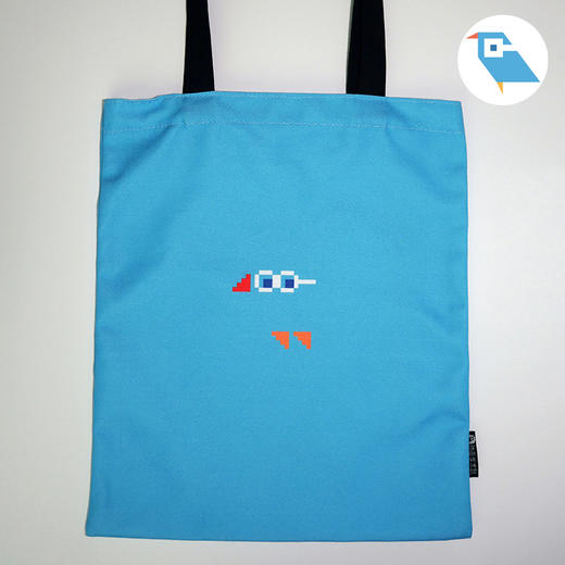 动画学术趴原创！像素风蓝色文艺帆布袋！每个像素都是焦点，<可爱透了>系列周边 商品图1