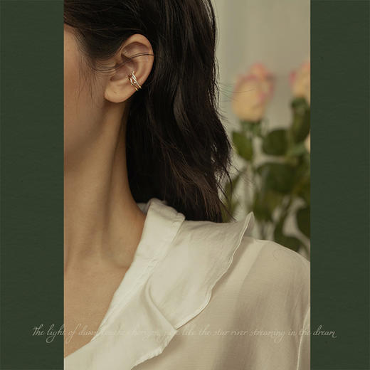 Oflye潮流饰品 耳夹女简约无耳洞耳骨夹耳环设计精致耳挂耳饰 商品图2