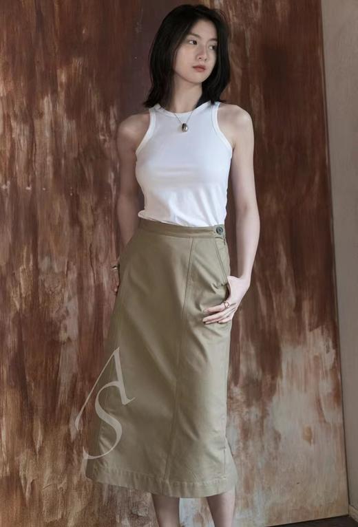 Mark Kenly Domino Tan 卡其色/白色NOREA A字型半裙 商品图0