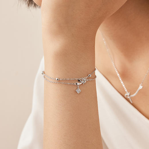 KADER蝴蝶结纯银手链女生ins小众设计高级轻奢生日礼物2022年新款 商品图1