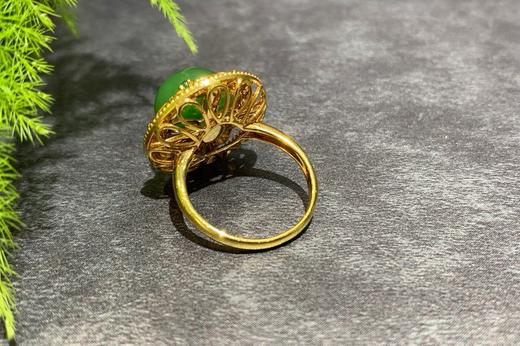 【御珠宫坊】金镶碧玉戒指 商品图3