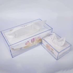 日本制押花亚克力餐巾纸盒（大）