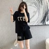 TZF-TYK220627 韩版时尚气质休闲宽松圆领短袖T恤运动短裤两件套 商品缩略图3
