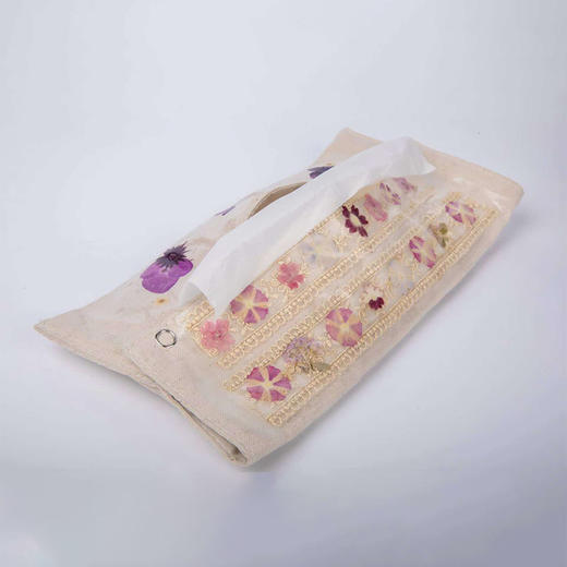 日本制押花布艺餐巾纸袋 商品图0