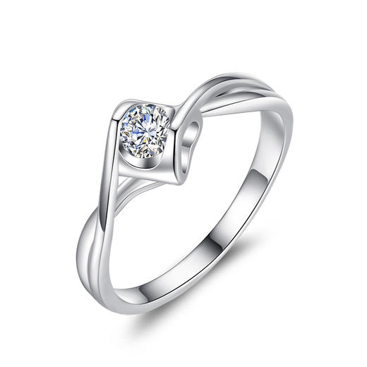 KADER卡蒂罗爱之永恒 纯银戒指女求婚钻戒时尚感轻奢小众送女友纪念礼物2021新款 商品图1
